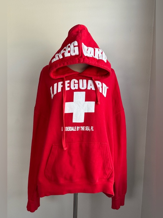 LG Other - Lifeguard Red Graphic Hoodie Sweatshirt - large